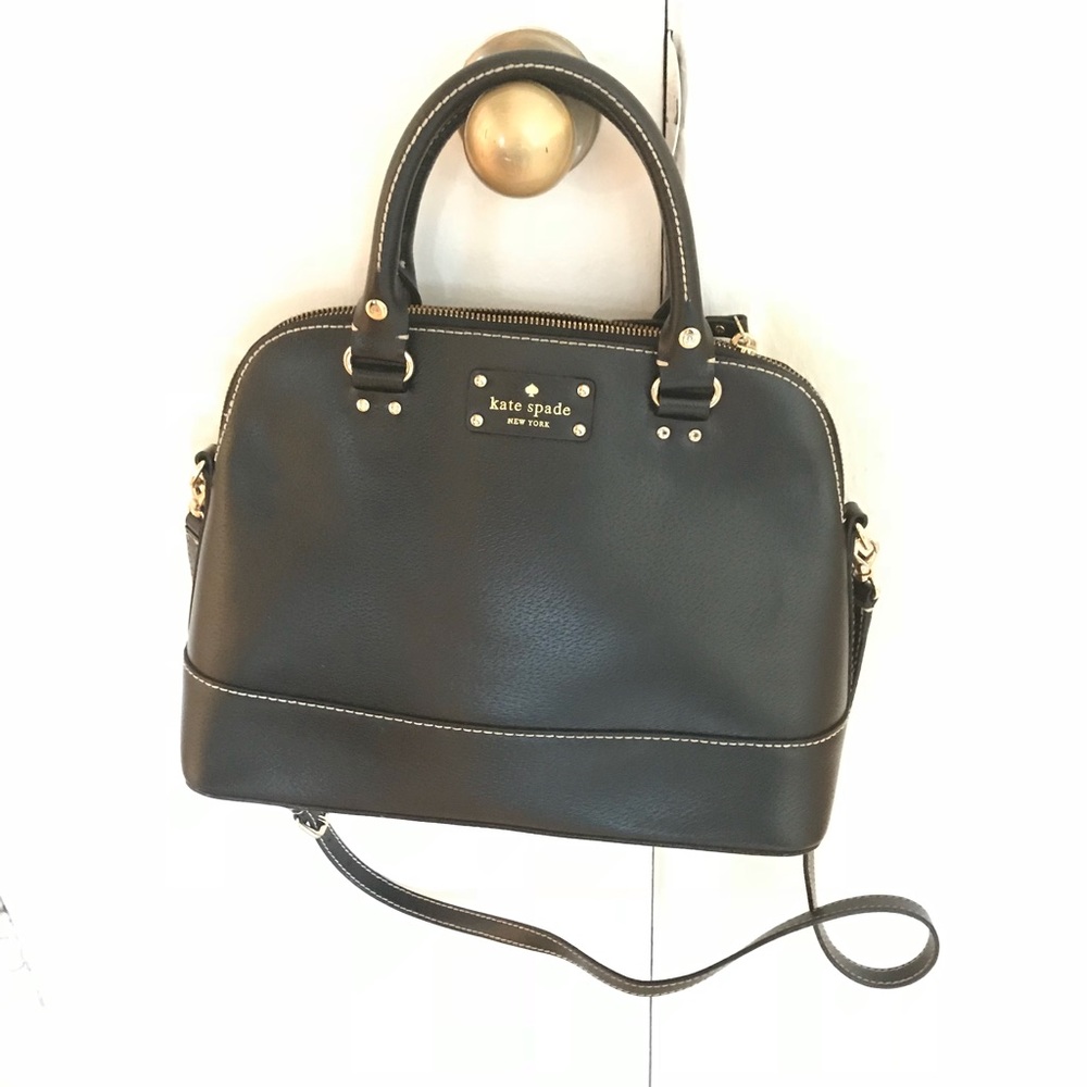 Black leather Kate Spade